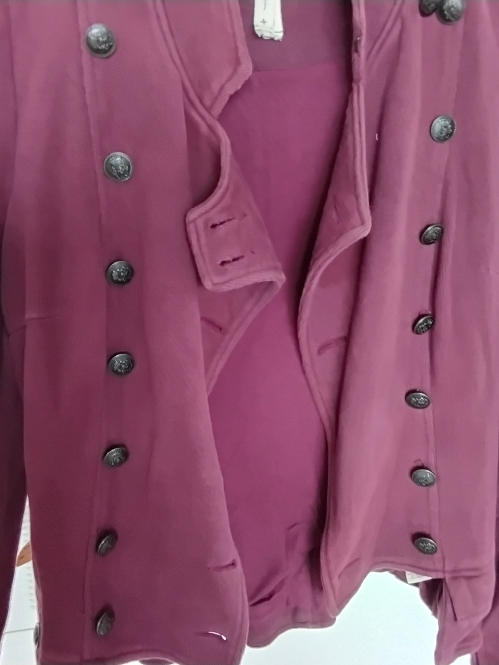 Women's Double-Breasted Burgundy Jacket